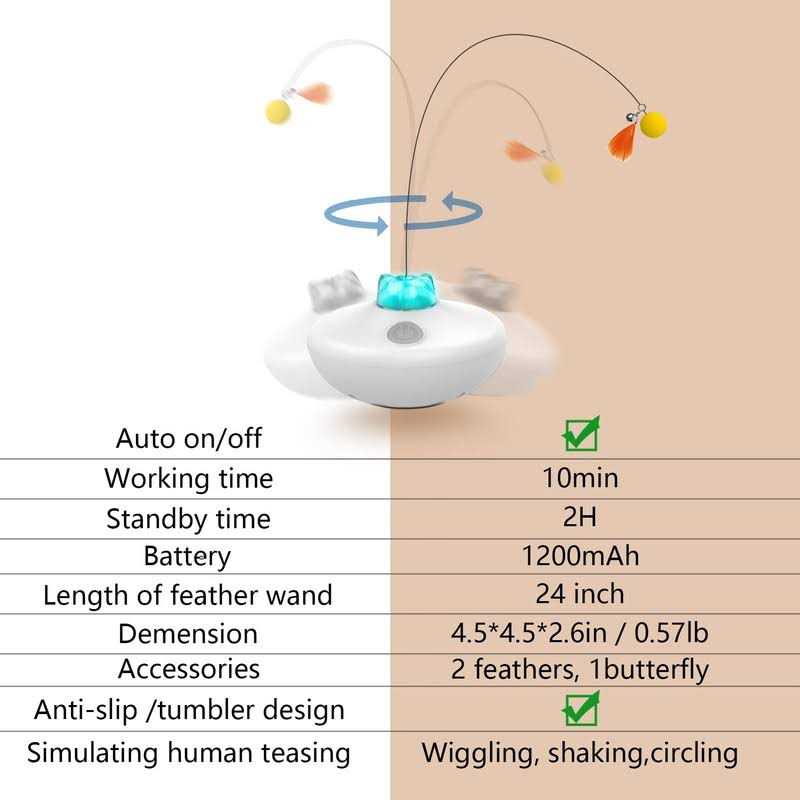Interactive Cat Toys Rechargeable Cat Exercise Tumbler N72817