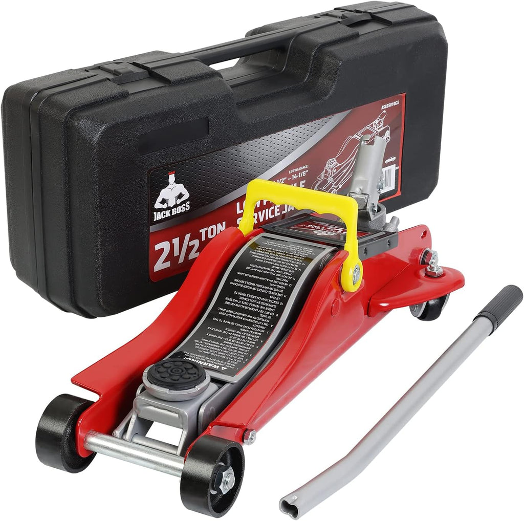 Red 2.5 Ton Hydraulic Floor Jack with Storage Case H149