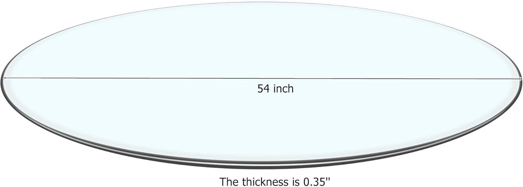 54 Inch Round Tempered Glass Table Top S750009