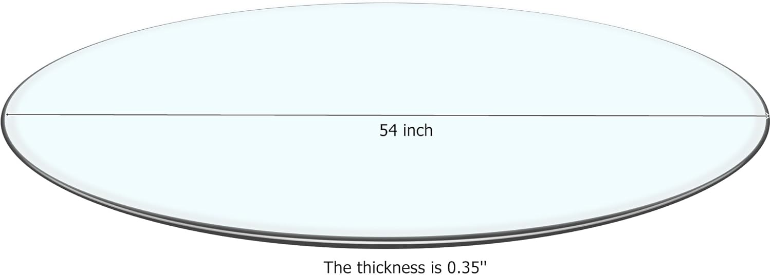 54 Inch Round Tempered Glass Table Top S750009