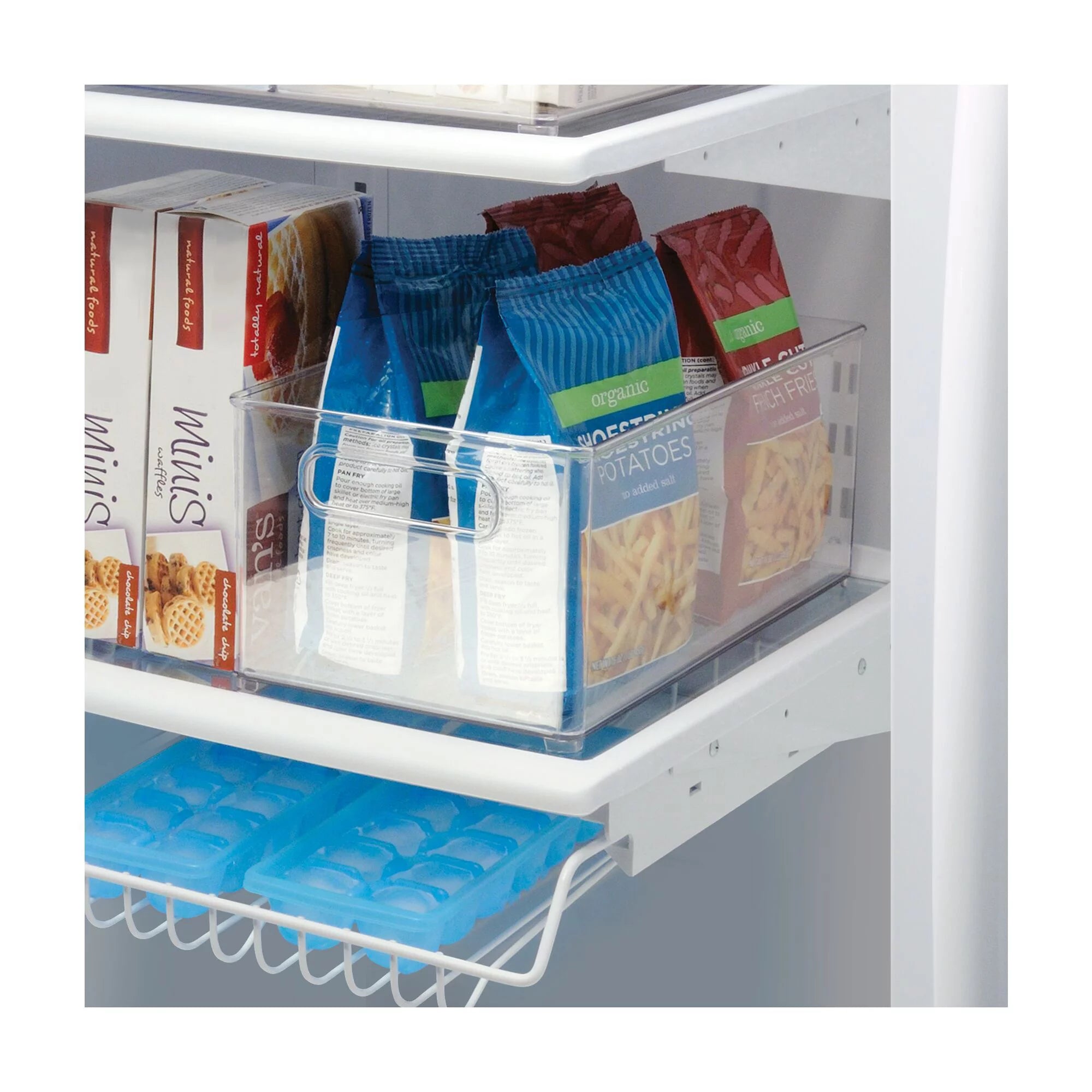 Large Deep Plastic Storage Organizer Bin with Handles, Clear M10652
