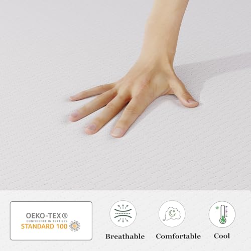 Twin XL Size Cooling Gel Memory Foam Mattress Topper with Removable Washable Cover N79956
