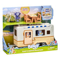 Bluey Caravan Playset with 2.5-3 inch Figures, Camper Van, 2 Figures, 5 Accessories, 1 Sticker Q216