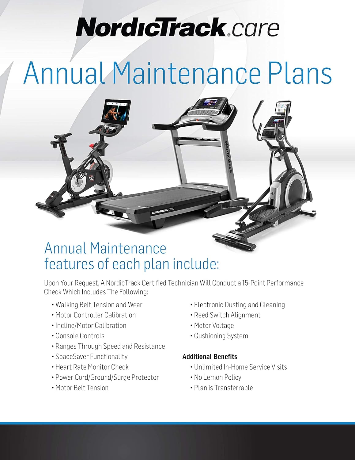 5-Year Annual Maintenance Plan for Fitness Equipment P59080