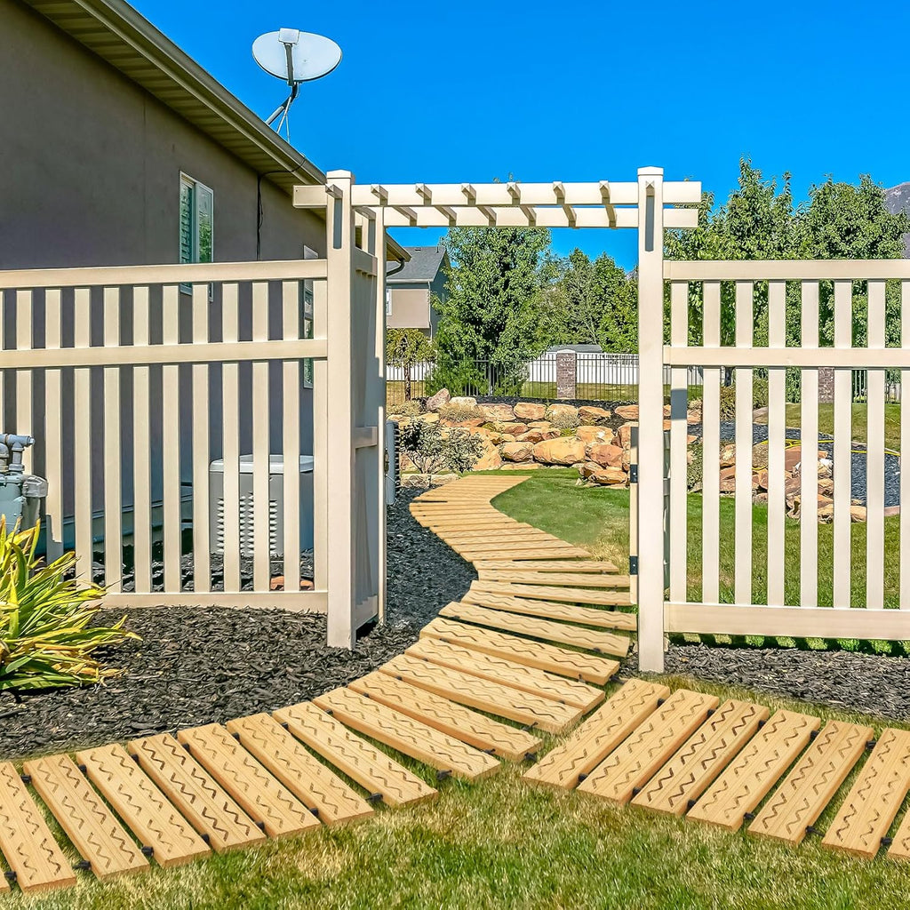 8 ft Non Slip Wooden Garden Pathway E8687
