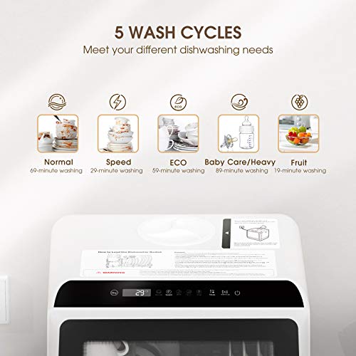 Compact Countertop Dishwasher with 5 L Water Tank R3239