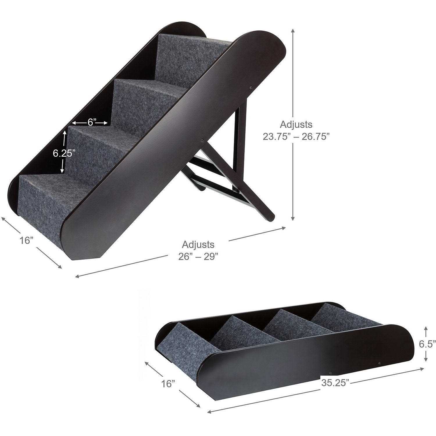 Adjustable 4-Step Pet Stairs C194418