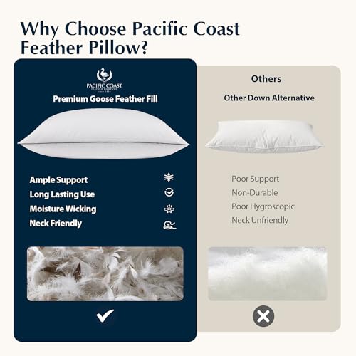 King Size 2 Pack Feather and Down Pillows A3639