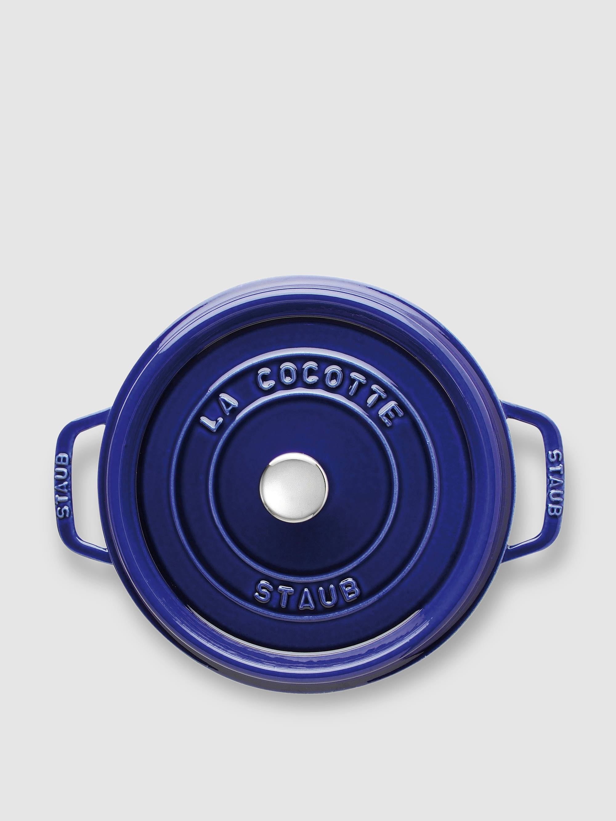 Dark Blue Cast Iron 4-Quart Round Cocotte A2168