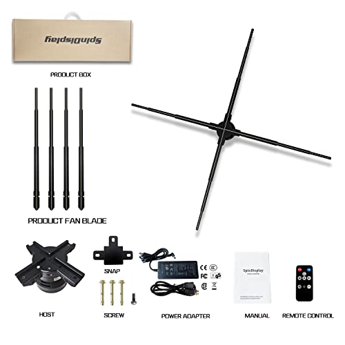 25.6" 768 Pcs LED Beads 1080P Hologram Fan V9768