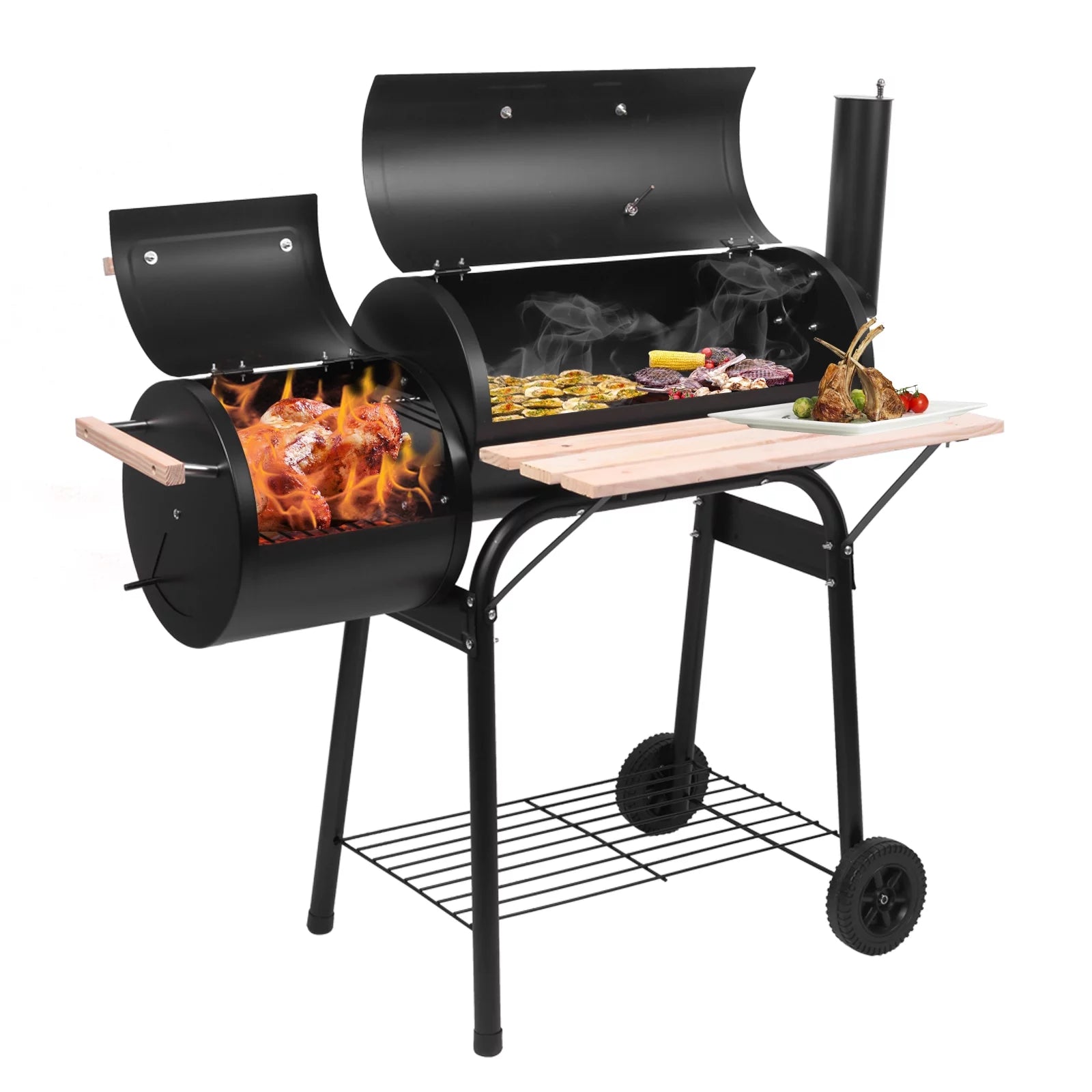 Outdoor Charcoal Grill Offset Smoker A714132