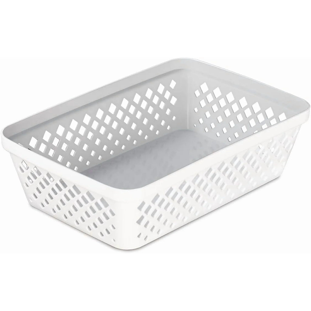 White 6 Pack Plastic Storage Basket Set R8731