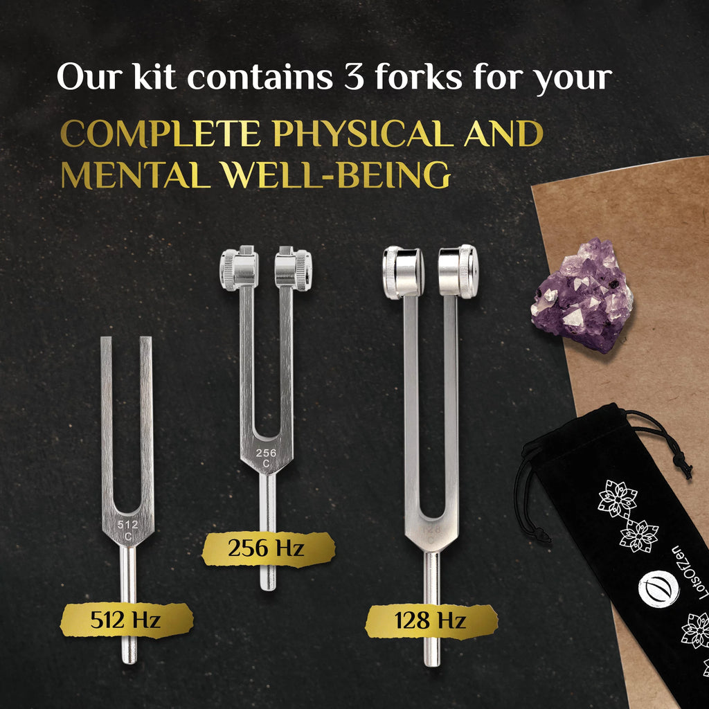 Tuning Forks (128Hz, 256Hz, 512Hz) Body Weighted Tuning Forks Z775