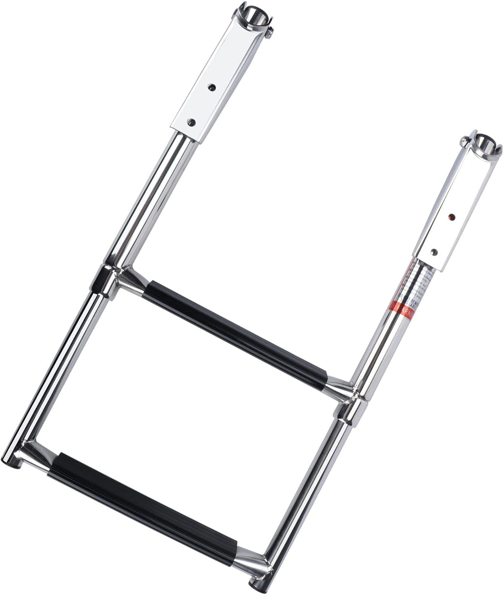 Telescoping 2 Step Stainless Steel Boat Drop Ladder Pack of 2 V1354