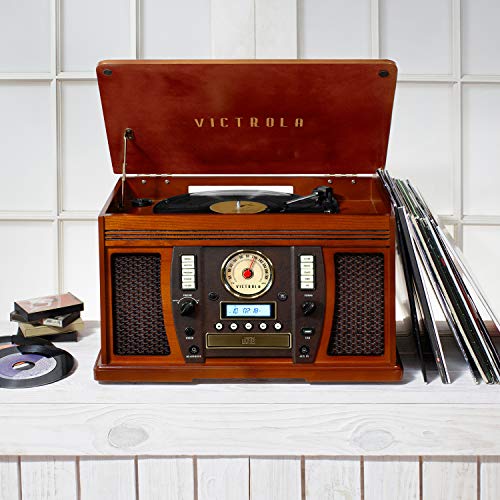 Mahogany 3-Speed Turntable with Bluetooth J52590