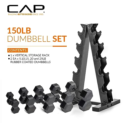 CAP Barbell Dumbbell Set with Rack Y64757