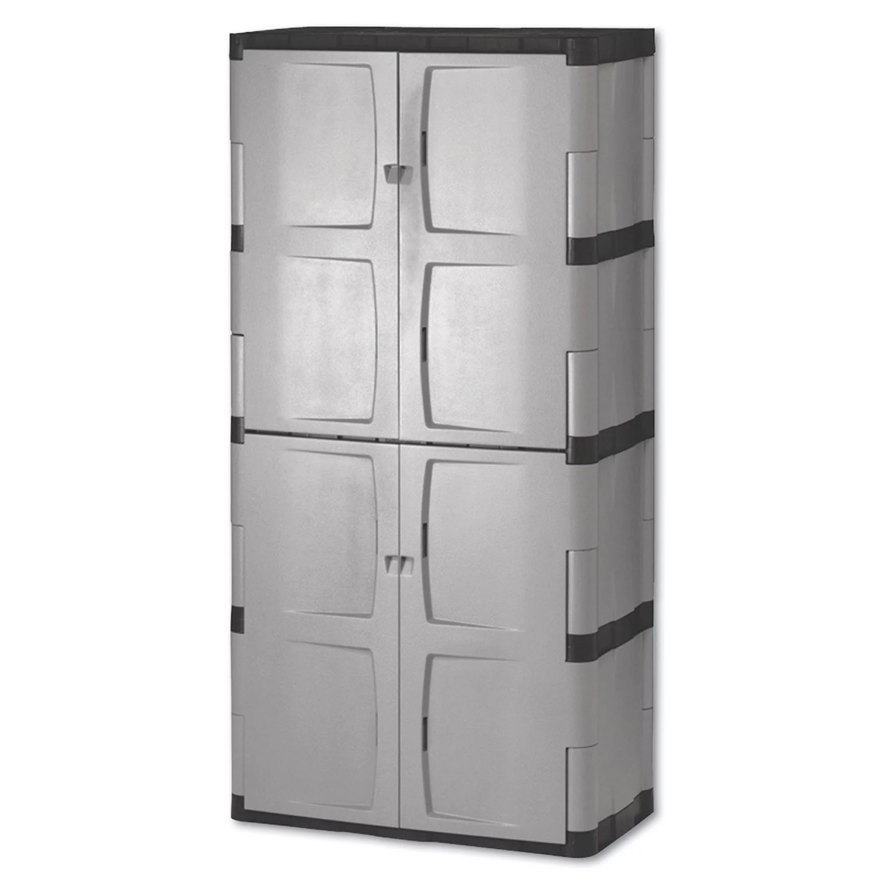 Gray/Black Double-Door Storage Cabinet 36"W x 18"D x 72"H G79244
