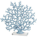 Aluminum Metal Coral Decorative Sculpture 19" x 3" x 21" Silver E657