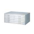 Light Gray 5 Drawer Metal Flat File Cabinet I187
