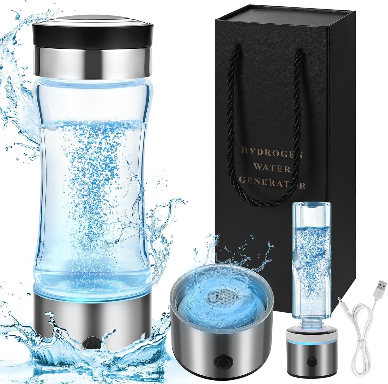 Portable Rechargeable Hydrogen Water Bottle Generator Q840706