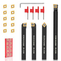 21Pcs 3/8'' 10mm Shank Carbide Turning Tool Set with 14Pcs Inserts W293330