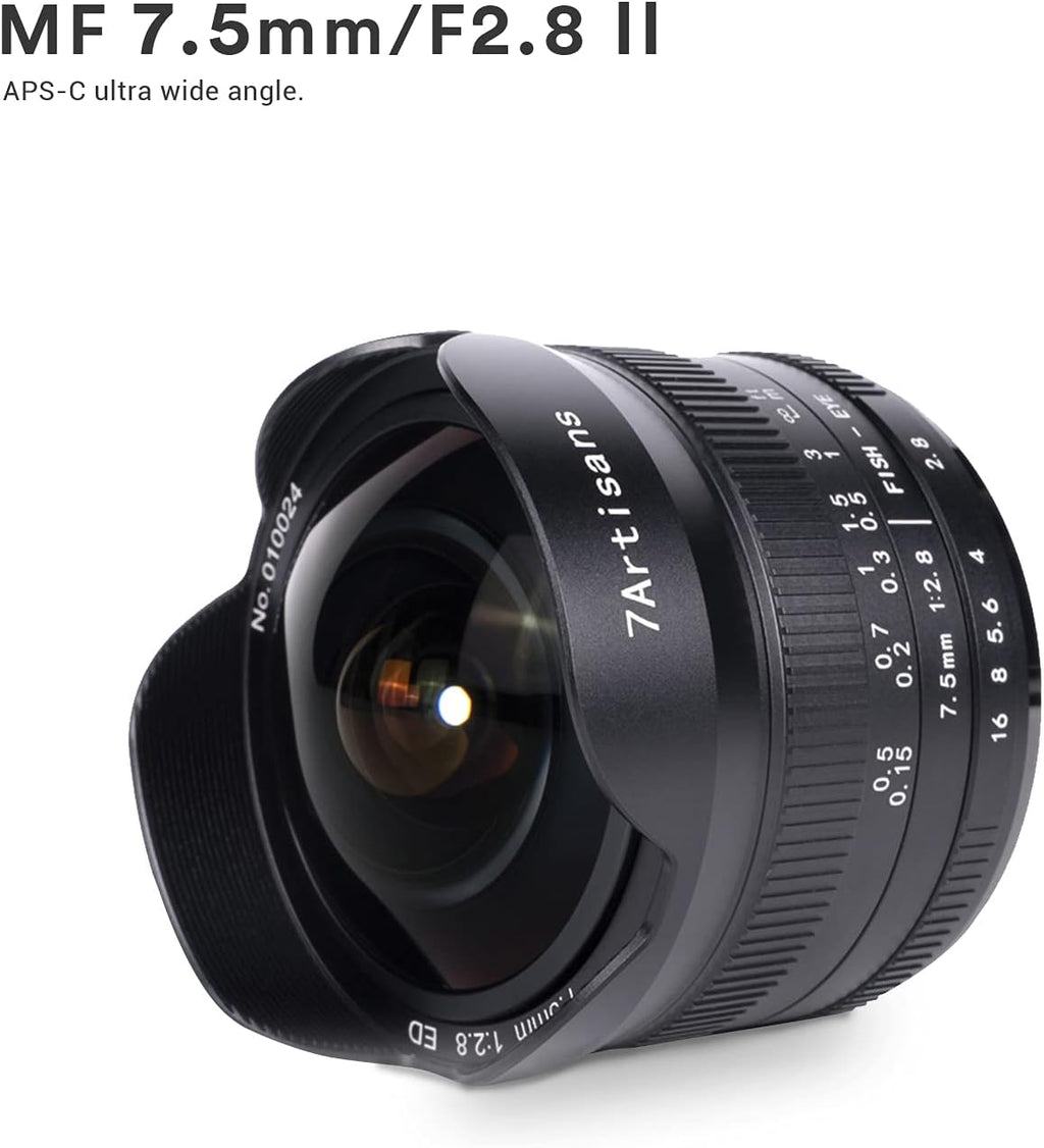 7.5mm F2.8 II APS-C Wide Angle Fisheye Fixed Lens (Black) A91180