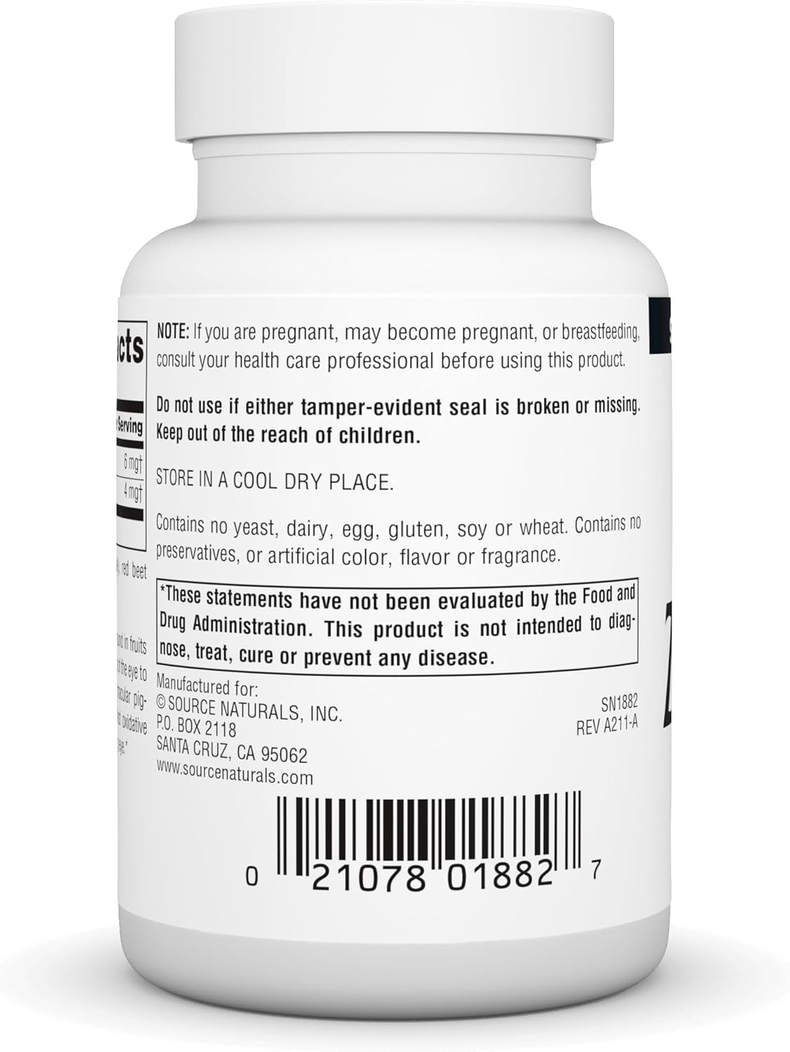 10 mg 60 Capsules Zeaxanthin with Lutein X54568
