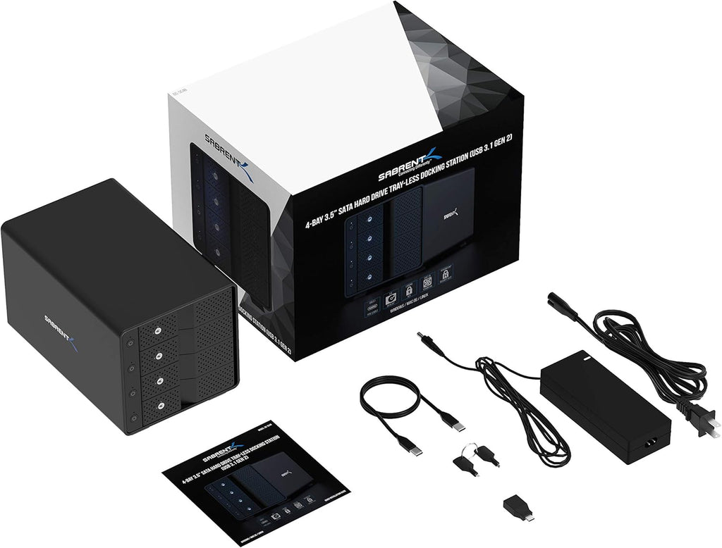 USB 3.0 to SATA Dual Bay External Hard Drive Docking Station for 2.5 or 3.5in HDD, SSD with Hard Drive Duplicator/Cloner Function H75740