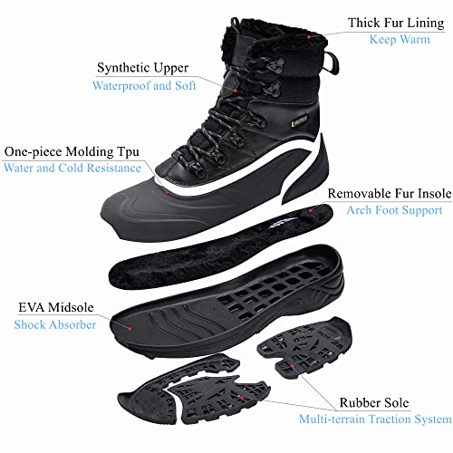Men's Waterproof Hiking Boots Mid Top Ankle Boots D301