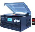 Bluetooth Dual CD Player Turntable Record Player with AM/FM Radio, Cassette Player, USB, AUX U85549