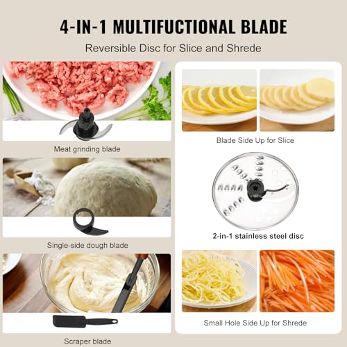 7 Cup Electric Food Processor with Reversible SUS Disc P97269
