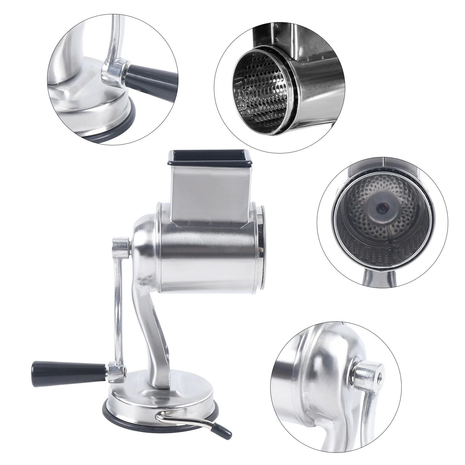 Stainless Steel Rotary Drum Grater with 5 Drums N547748