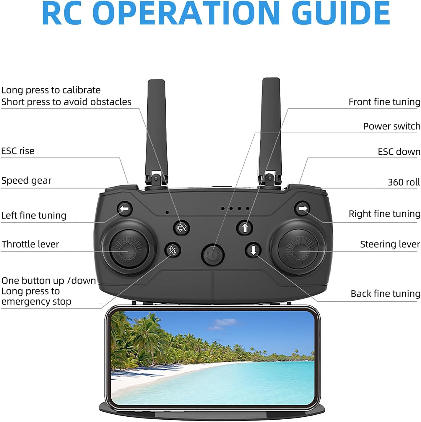 1080P HD FPV Mini Drone with Carrying Case, 2 Batteries X26900