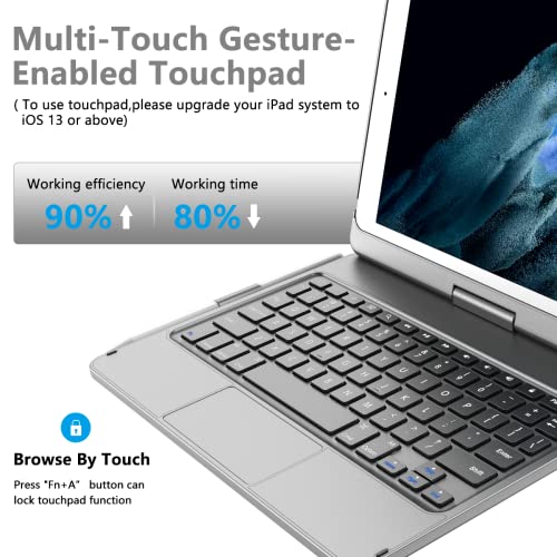 Rose Gold Keyboard Case for iPad 10.2 9th/8th/7th Gen with Pencil Holder X28574