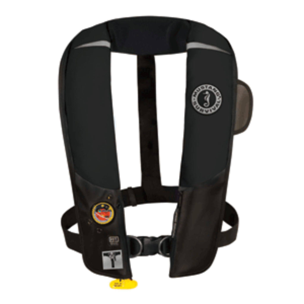 Black Inflatable Automatic PFD with Harness L876