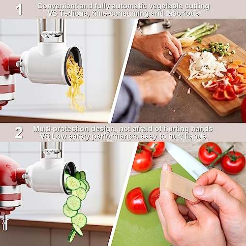 Slicer Shredder Attachment for Kitchenaid Stand Mixer with 3 Blades W290500