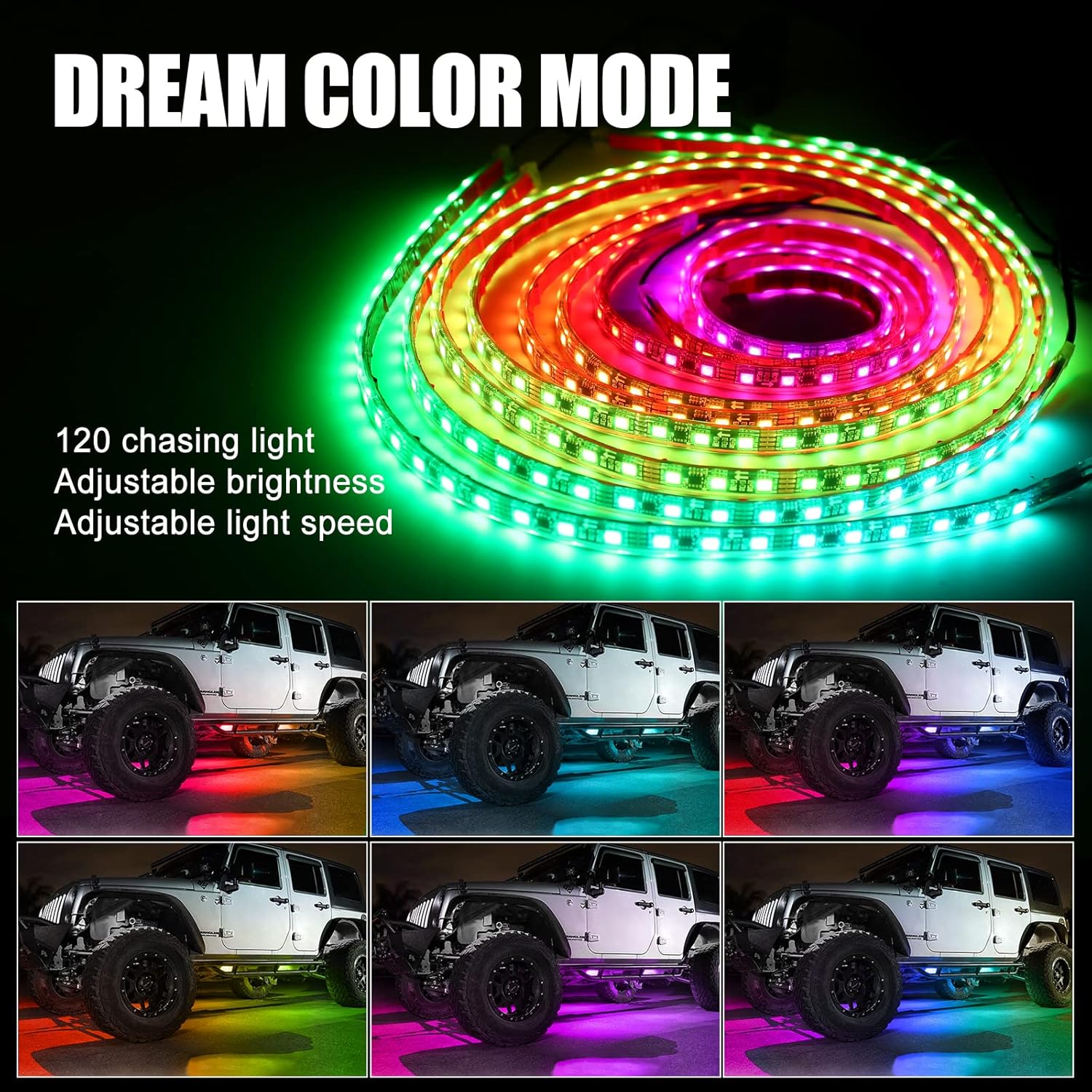 6 PCS LED Car Underglow Light Kit M722759