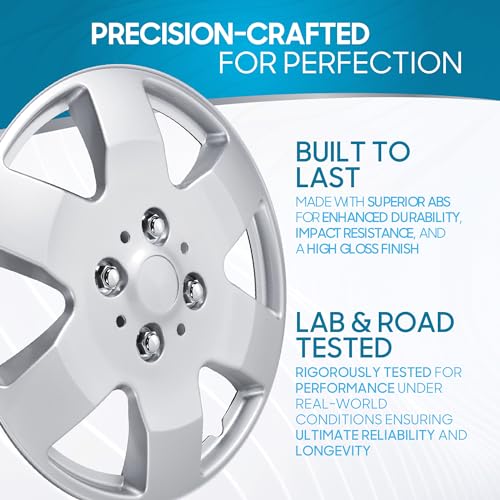 4-Pack 15 Inch Wheel Rim Cover Hubcaps Snap On Hub Cap Set C488373