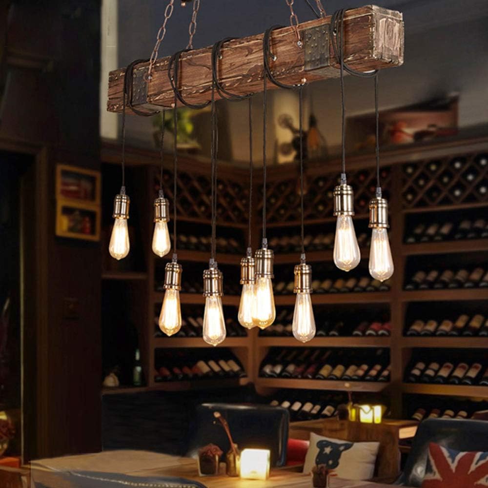 Rustic Industrial 10 Light 46in Chandelier J932366