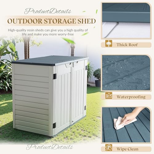 White 34 Cu. Ft. Outdoor Resin Storage Shed J654