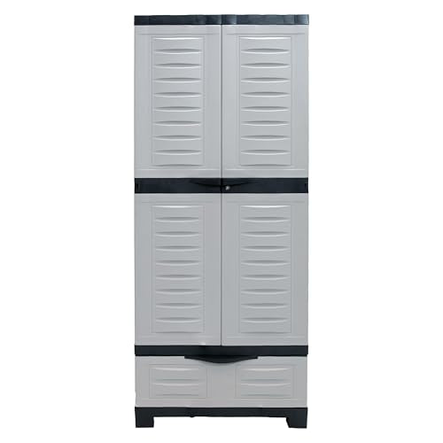 Lockable Storage Cabinet with 3 Adjustable Shelves - 57.5" H - Shadow C5323
