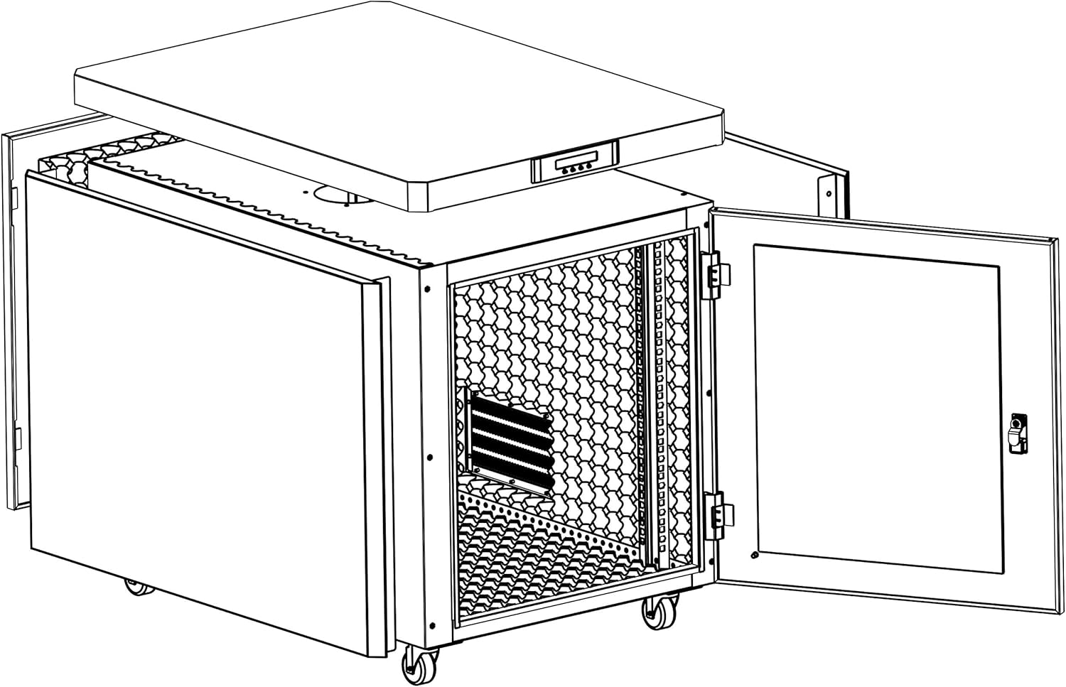 12U 35 inch Depth Soundproof Server Rack Cabinet S522645
