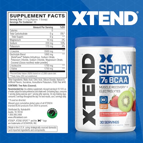 Blue Raspberry Ice BCAA Powder with Electrolytes - 30 Servings L2484