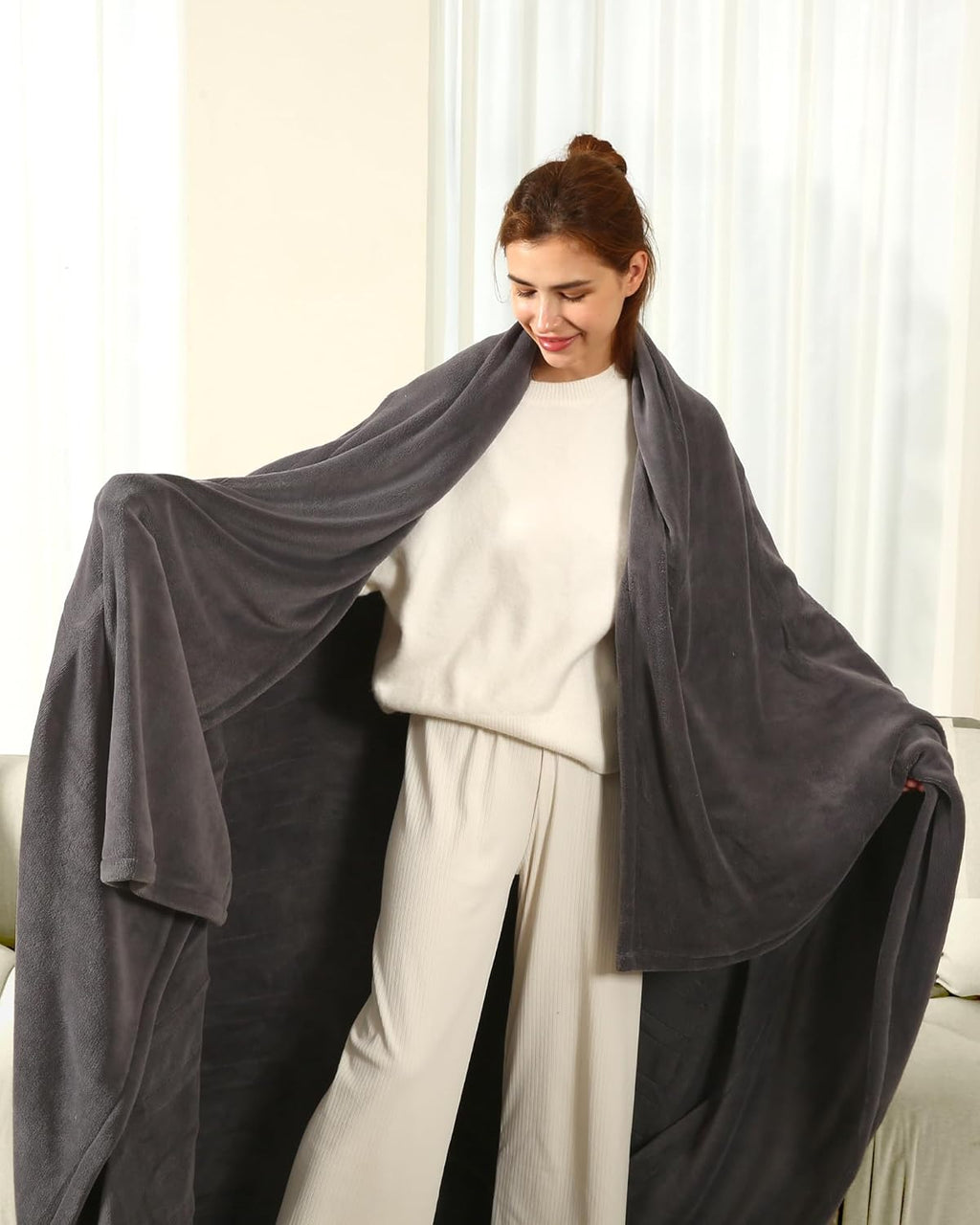 Full Size Electric Blanket 72"x84" Dark Gray K73609