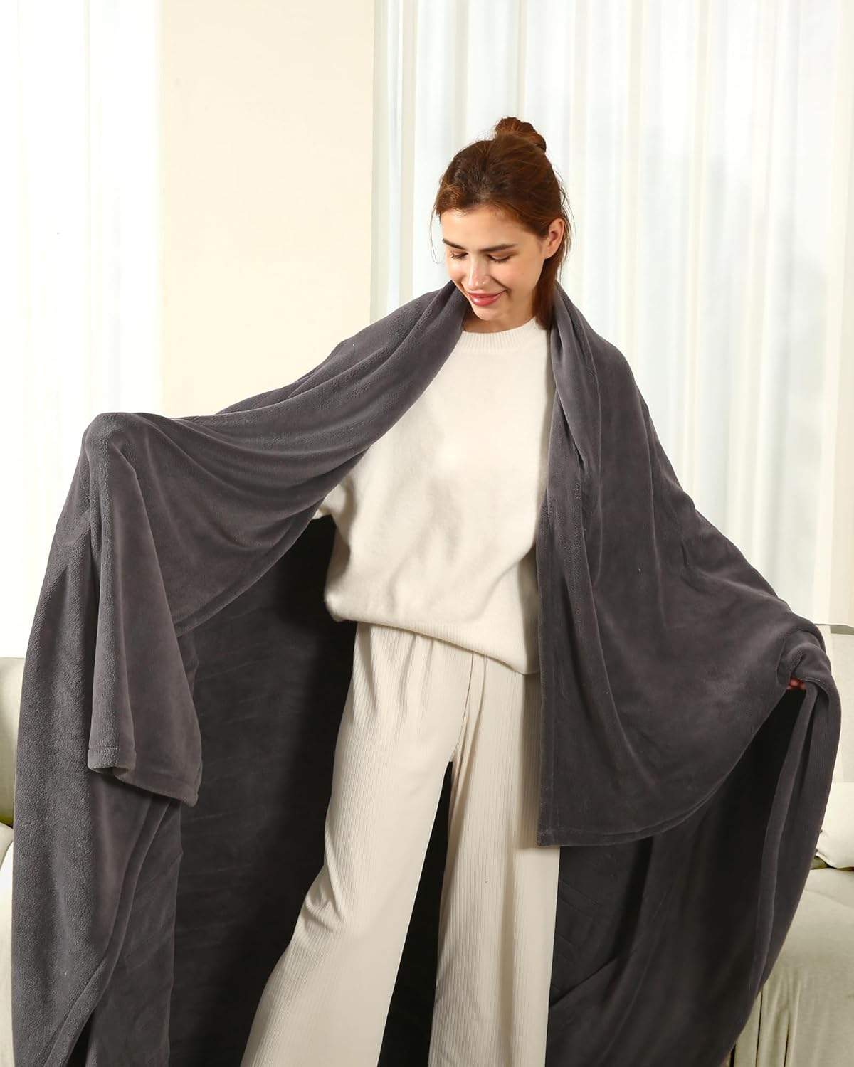 Full Size Electric Blanket 72"x84" Dark Gray K73609