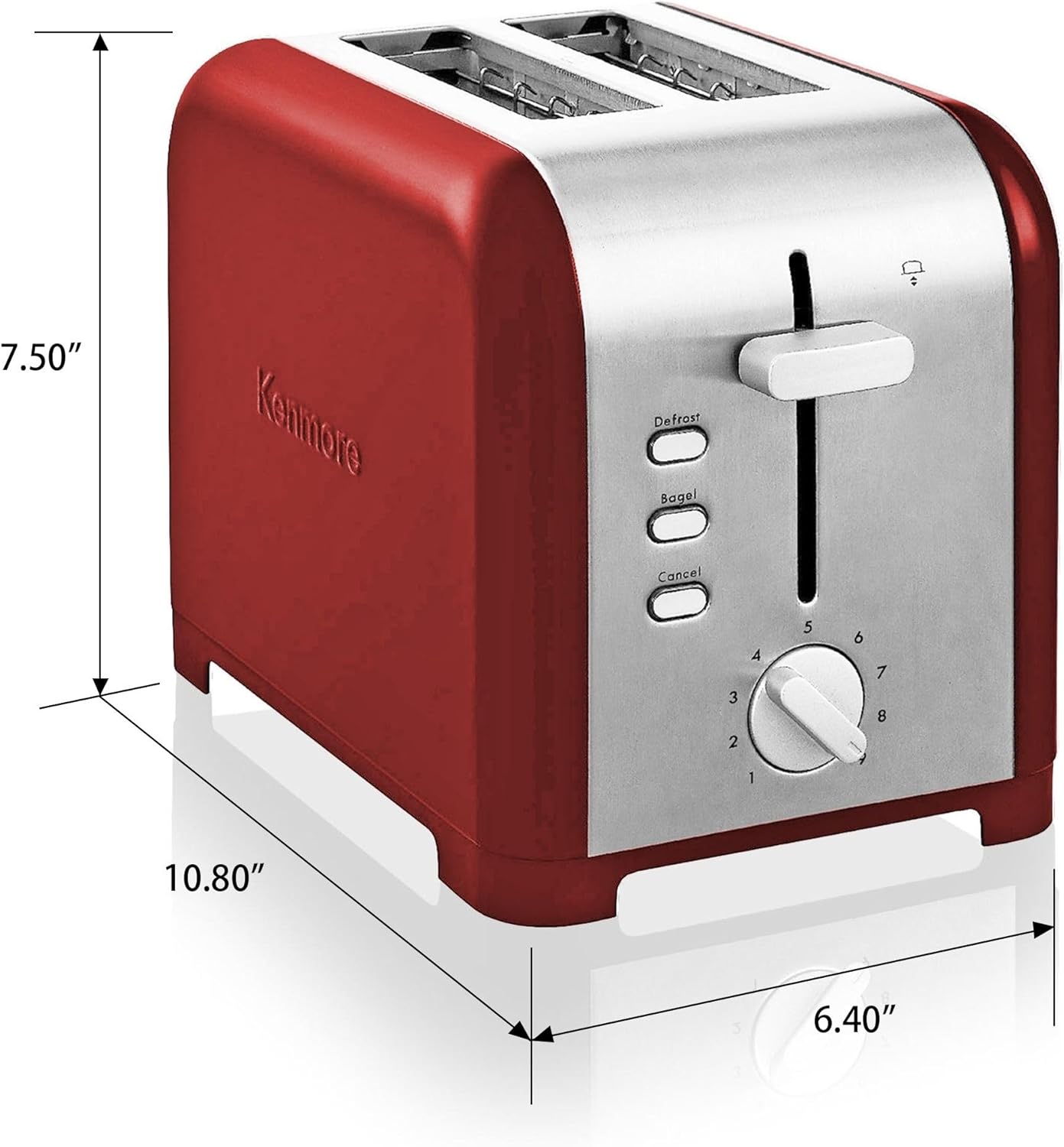 2 Slice Stainless Steel Toaster with Extra Wide Slots E193