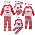 Christmas Family Matching Pajamas Set Santa Claus Plaid Sleepwear R72711
