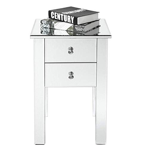 Mirrored Nightstand with 3 Drawers M952387
