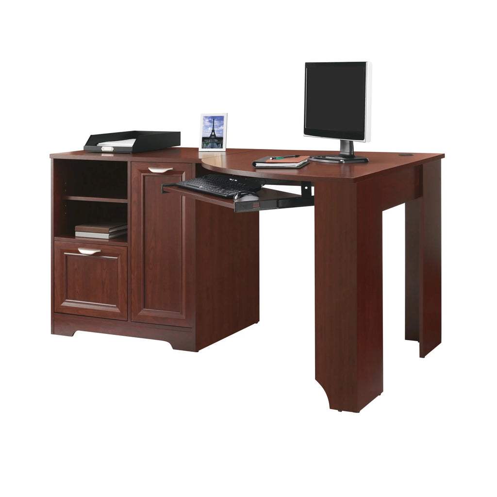 60"W Corner Desk, Classic Cherry Y50219