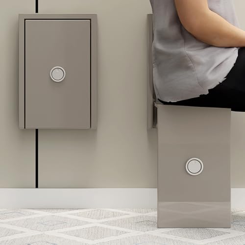 Slim Folding Shoe Changing Stool Wall Mounted Foldable Chairs Storable Entrance Chair W86045